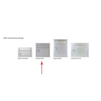 Aluminium brievenbusdeur - 529/2/505