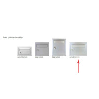 Aluminium brievenbusdeur - 529/3/H/515