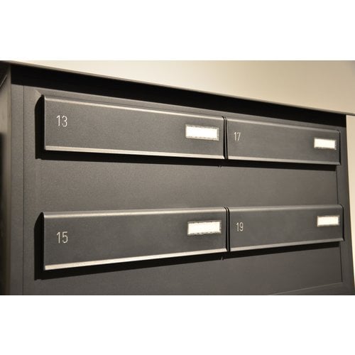 Larob Free standing multiple aluminium letterboxes for 10 residents