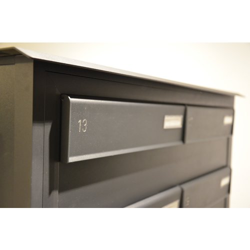 Larob Free standing  multiple aluminium letterboxes for 2 residents