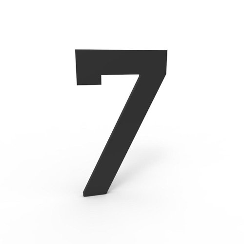 Albo brievenbussen Albo house number in aluminum - digit 7 black