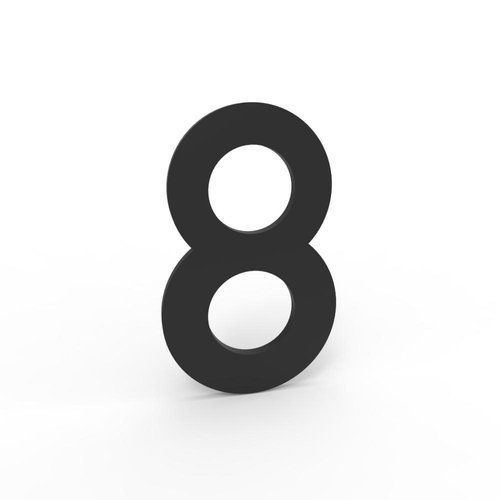 Albo brievenbussen Albo house number in aluminum - digit 8 black