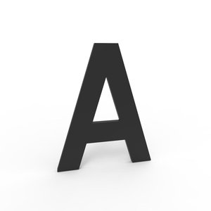 Albo brievenbussen Albo huisnummer in aluminium - letter A zwart