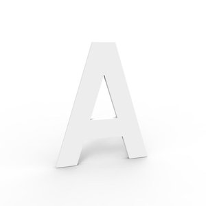 Albo brievenbussen Numéro de maison Albo en aluminium - lettre A blanc