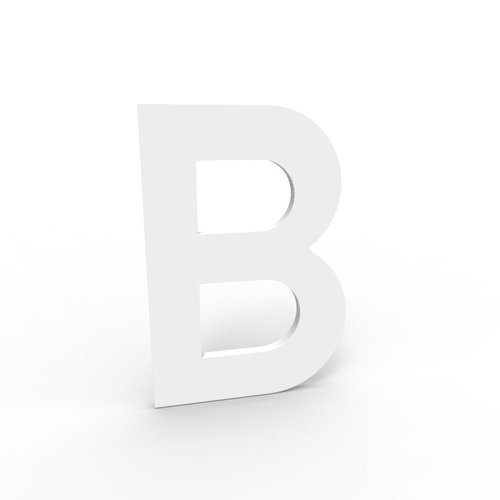 Albo brievenbussen Albo huisnummer in aluminium - cijfer B wit