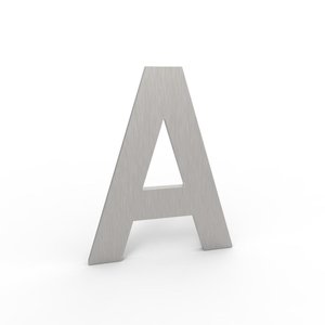 Albo brievenbussen Numéro de maison Albo en aluminium - lettre A en look acier