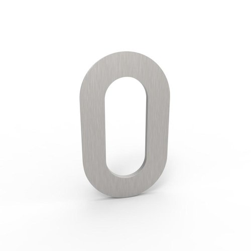 Albo brievenbussen Albo house number in aluminum - digit 0 inox look