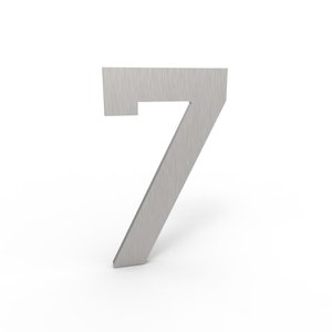 Albo brievenbussen Albo house number in aluminum - digit 7 inox look