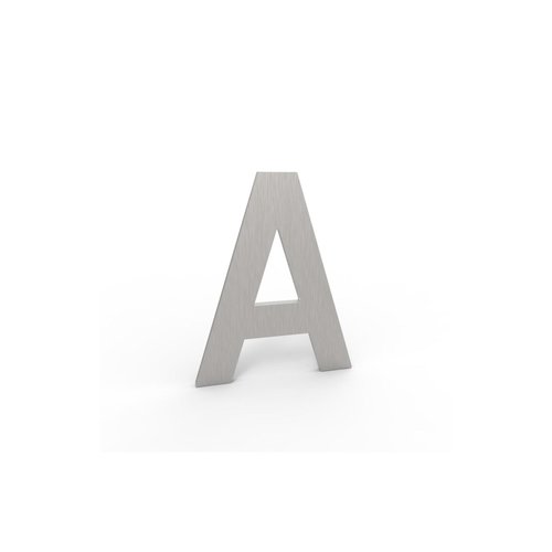 Albo brievenbussen Albo small house number in aluminum - letter A inox look