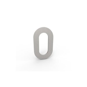 Albo brievenbussen Albo small house number in aluminum - digit 0 inox look