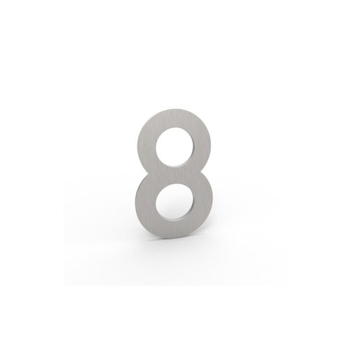 Albo brievenbussen Albo small house number in aluminum - digit 8 inox look