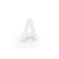 Albo small house number in aluminum - letter A white