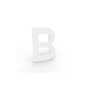 Albo brievenbussen Numéro de maison petit Albo en aluminium - lettre B blanc