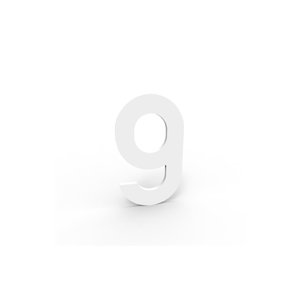 Albo brievenbussen Albo small house number in aluminum - number 9 white