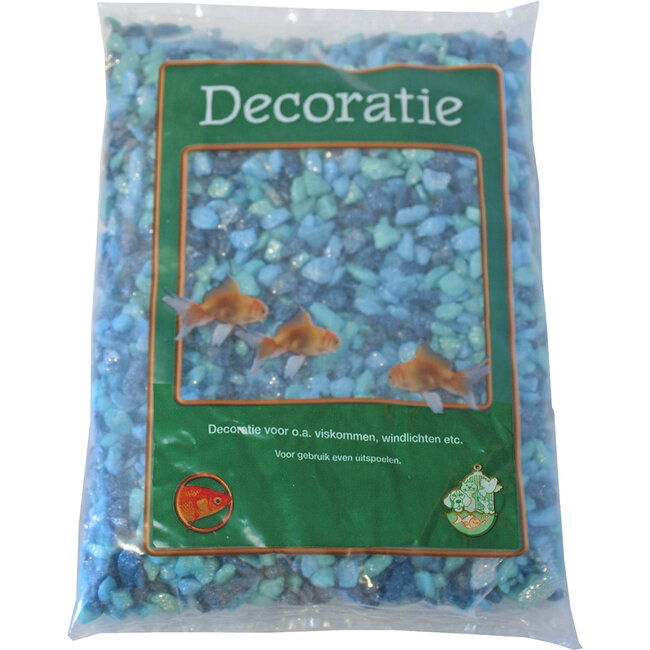 Glitter Gravel Mix Blauw - 1kg Zak