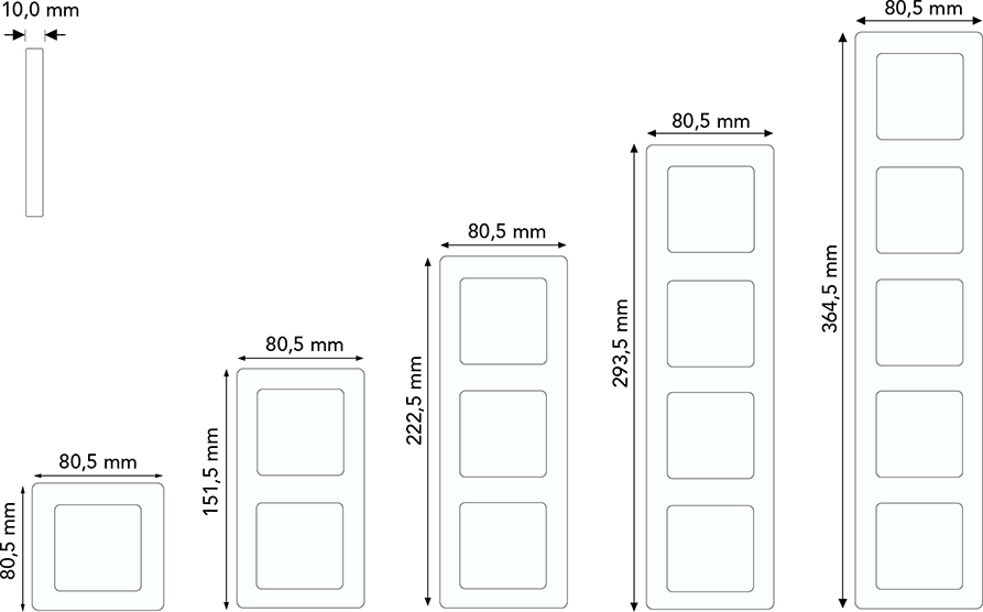 Caja de enchufes de pared AS500 de Jung (aparamenta WCD) - AS1520-2BFKIWW