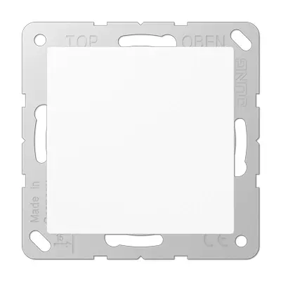 JUNG centraalplaat blinddeksel incl. draagframe A-range alpine wit (A 594-0 WW)