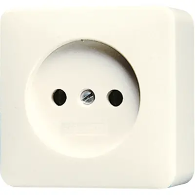 JUNG opbouw wandcontactdoos zonder randaarde AP600 creme (611 A)