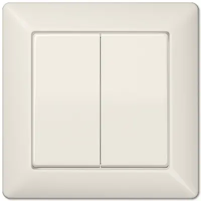 JUNG 2-voudige schakelwip met afdekraam AS500 creme (AS 590-5)