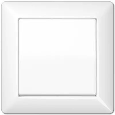 JUNG enkelvoudige schakelwip met afdekraam AS500 alpine wit (AS 590 WW)