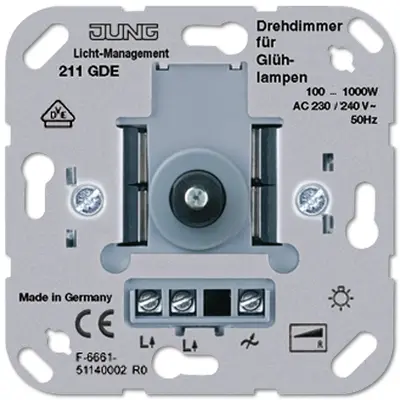 JUNG hoog-vermogen dimmer 100-1000W (211 GDE)