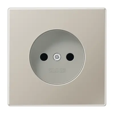 JUNG wandcontactdoos zonder randaarde LS990 edelstaal (ES 2511 N)