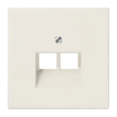 JUNG centraalplaat 2-voudig tbv RJ45 wandcontactdoos LS990 creme (LS 969-2 UA)