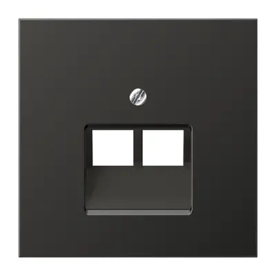JUNG centraalplaat 2-voudig tbv RJ45 wandcontactdoos LS990 antraciet gelakt aluminium (AL 2969-2 UA AN)