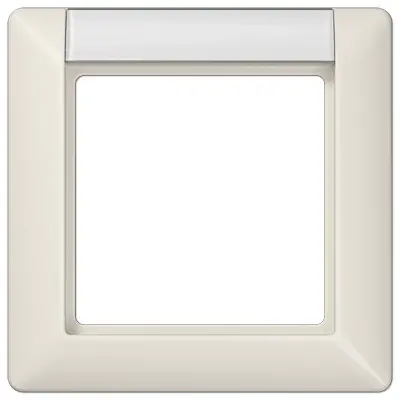 JUNG afdekraam 1-voudig met tekstvenster AS500 creme (AS 581 NA)