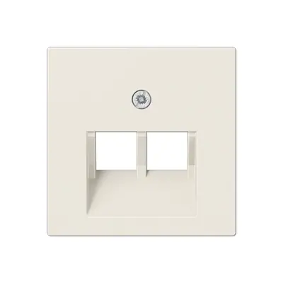 JUNG centraalplaat 2-voudig tbv RJ45 wandcontactdoos AS500 creme (A 569-2 BFPLUA)