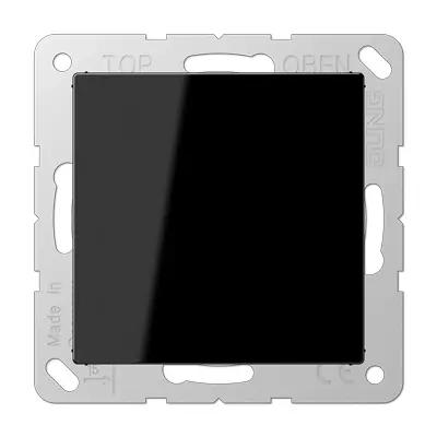 JUNG centraalplaat blinddeksel incl. draagframe A-range zwart glans (A 594-0 SW)
