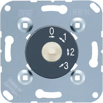 JUNG driestanden draaischakelaar met nulstand (1101-4)