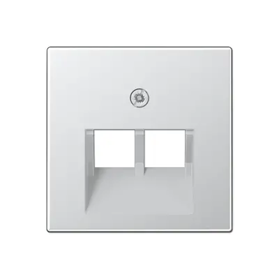 JUNG centraalplaat 2-voudig tbv RJ45 wandcontactdoos A-range aluminium (A 569-2 BFPLUA AL)