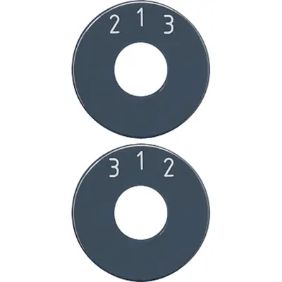 JUNG schijf met schaalindeling voor driestandenschakelaar zonder nul antraciet (SKS 1504.10 NUZ)