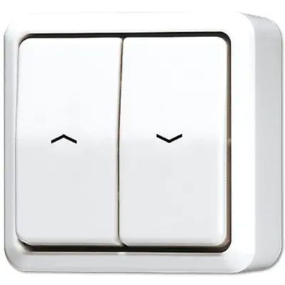 JUNG opbouw jaloezieschakelaar 1-polig AP600 alpine wit (609 VA WW)