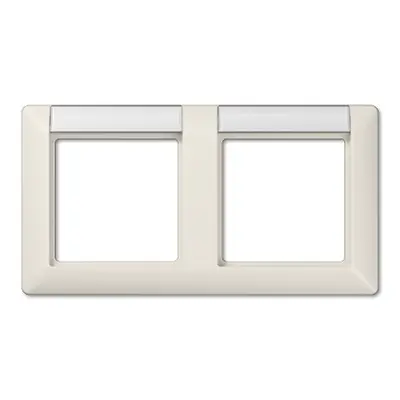 JUNG afdekraam 2-voudig horizontaal met tekstvenster AS500 creme (AS 5820 NA)