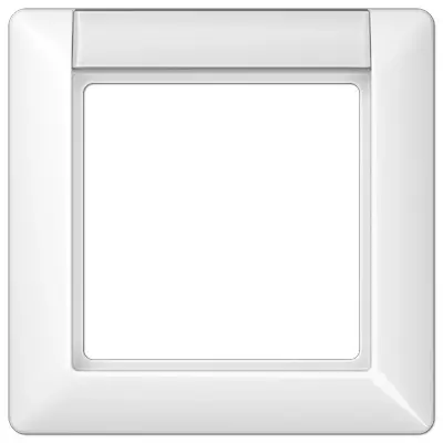 JUNG afdekraam 1-voudig met tekstvenster AS500 alpine wit (AS 581 NA WW)