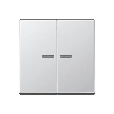 JUNG schakelwip 2-voudig met controlevenster A-range aluminium (A 595 KO5 AL)