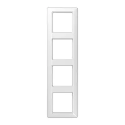 JUNG afdekraam 4-voudig AS500 alpine wit hoogglans (AS 584 BF WW)