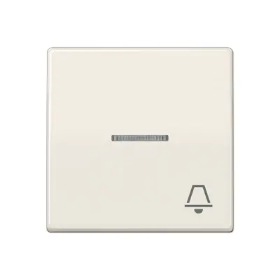 JUNG schakelwip met belsymbool en controlevenster AS500 creme (AS 591 KO5K)
