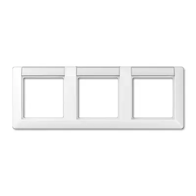 JUNG afdekraam 3-voudig horizontaal met tekstvenster AS500 alpine wit (AS 5830 NA WW)