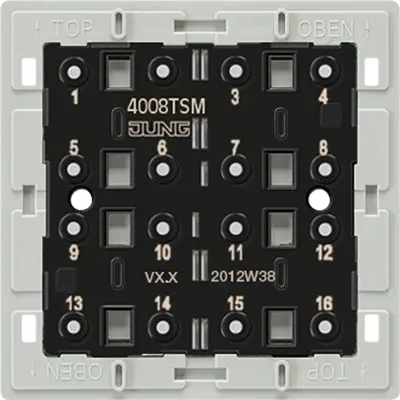 JUNG 2-draadssysteem tastermodule 4-voudig F40 (4008 TSM)