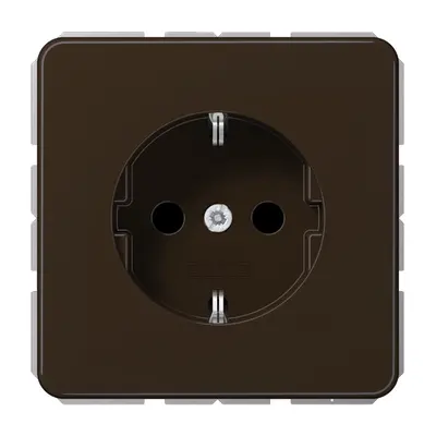 JUNG wandcontactdoos randaarde CD500 bruin (CD 1520 N BR)