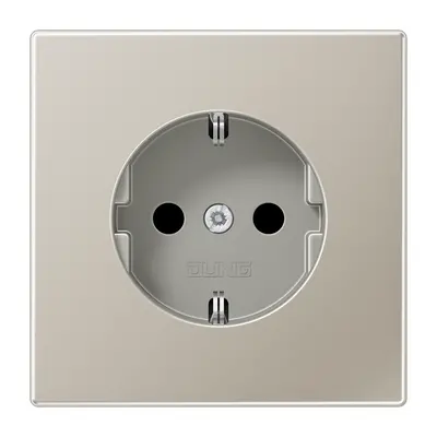 JUNG wandcontactdoos randaarde LS990 edelstaal (ES 1520 N)