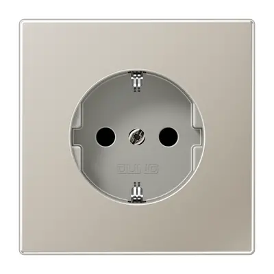 JUNG wandcontactdoos randaarde Safety+ LS990 edelstaal (ES 1520 NKI)