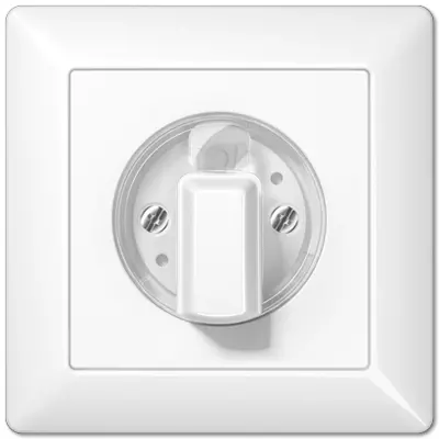 JUNG draaiknop tbv jaloezie of draaischakelaar met afdekraam AS500 alpine wit (AS 1541 WW)