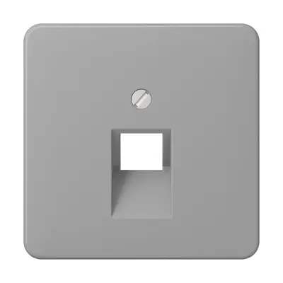 JUNG centraalplaat 1-voudig tbv RJ45 wandcontactdoos CD500 grijs (CD 569-1 UA GR)