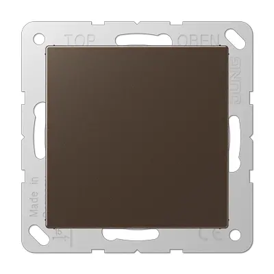 JUNG centraalplaat blinddeksel incl. draagframe A-range mokka (A 594-0 MO)