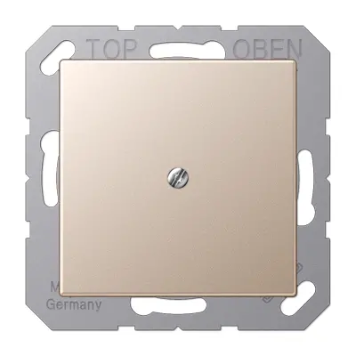 JUNG centraalplaat met snoerinvoer en draagring A-range champagne (A 590 A CH)