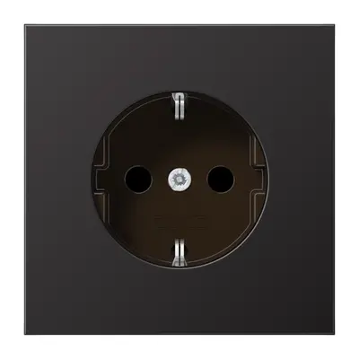 JUNG wandcontactdoos randaarde LS990 dark gelakt aluminium (AL 1520 N D)